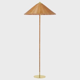 GUBI - 9602 VloerLamp Geelkoper/Wicker Willow