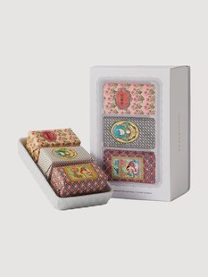 Set van 4 zeepbakjes Classico met mini zeepjes Set van 4 zeepbakjes Classico met mini zeepjes