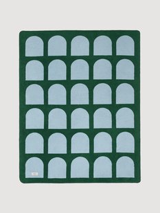 Plaid Gili- bosgroen &amp; babyblauw