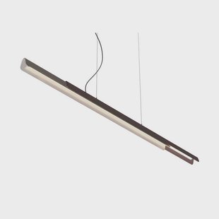 Dala Linear Hanglamp 2700K Dark Grey/Wood kdln - Woonkamer - Designer - Metaal - Rond