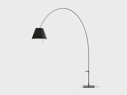 Lady Costanza booglamp, dimbaar, zwart Luceplan - Woonkamer - Designer - Metaal - 1 lamp
