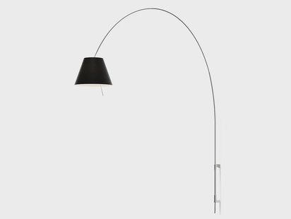 Lady Costanza Wandlamp met Dimmer Zwart/Aluminium Luceplan - Woonkamer - Designer - Metaal