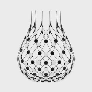 Mesh hanglamp Ø 80 cm 1 m zwart Luceplan - Woonkamer - Modern - Metaal - Meerdere lampen