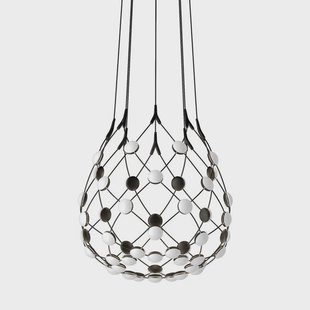 Mesh Hanglamp Ø55XH55 1m Phase Black Luceplan - Woonkamer - Modern - Metaal - Meerdere lampen