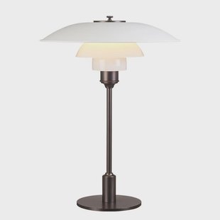 Louis Poulsen - PH 3½-2½ tafellamp bruin/wit