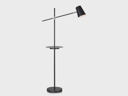 Markslöjd - Linear Vloerlamp USB Zwart