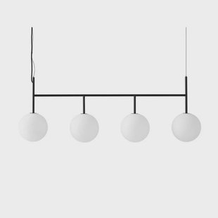 Audo Copenhagen - TR Bulb hanglamp, 4-lichts, zwart/opaal