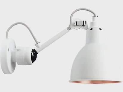 Lampe Gras - 304 Wandlamp Wit/Wit/Koper