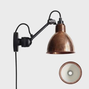 Lampe Gras - 304CA Wandlamp Raw Copper/White