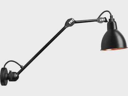 Lampe Gras - 304L40 Wandlamp Zwart/Zwart/Koper