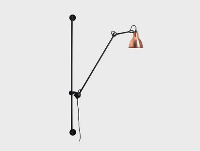 Lampe Gras - 214 Wandlamp Round Zwart/Koper