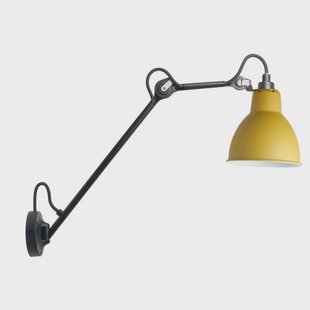 122 Wandlamp Zwart/Yellow Lampe Gras - Woonkamer - Metaal