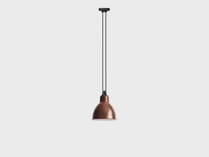 Lampe Gras - 322 XL Hanglamp Round Raw Copper/White