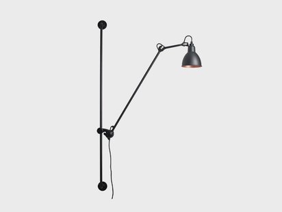 Lampe Gras - 214 Wandlamp Round Zwart/Zwart/Koper