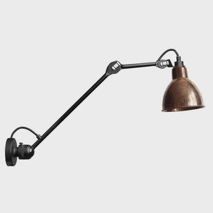 Lampe Gras - 304L40 Wandlamp Zwart/Raw Koper/Wit