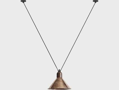 Lampe Gras - 323 XL Hanglamp Conical Raw Copper