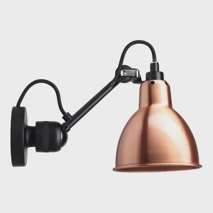 Lampe Gras - 304Sw Wandlamp Zwart/Koper/Wit