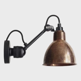 Lampe Gras - 304Ca Wandlamp Zwart/Raw Koper