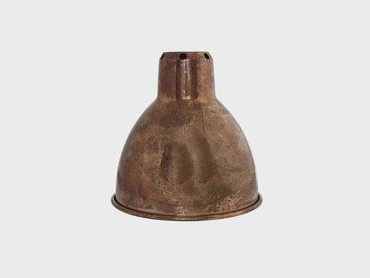 Scherm XL Round Ø220 Raw Copper Lampe Gras - Metaal