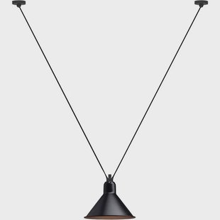 Lampe Gras - 323 L Hanglamp Kegelvormig Zwart/Koper