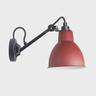 104 Wandlamp Zwart/Rood Lampe Gras - Woonkamer - Metaal