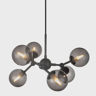 Halo Design - Atom 6 Hanglamp Black/Smoke