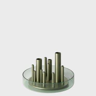 FRITZ HANSEN - Ikeru Vase Low Forest Green