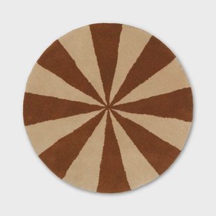 ferm LIVING - Arch Tufted Vloerkleed Small Donker Brick/Off-White