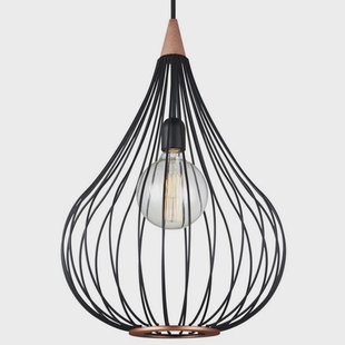 Halo Design - Drops Hanglamp Ø38 Black/Dark Wood