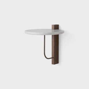 Audo Copenhagen - Corbel plank donker eiken Carrara-marmer