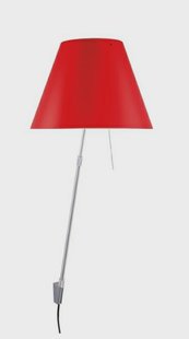 Costanza Wandlamp met Dimmer Alu/Primary Red Luceplan - Woonkamer - Aluminium
