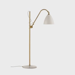 GUBI - Bestlite Bl3 VloerLamp Ø21 Geelkoper/Matte Wit