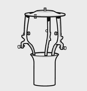 Louis Poulsen - Stopcontactbuis m/Been Compleett Chroomet
