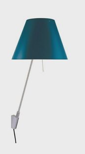 Luceplan - Costanzina Wandlamp Alu/Petroleum Blue