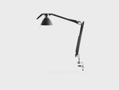 Fortebraccio Clip Lamp Black Soft-Touch Luceplan - Werkkamer / Kantoor - Metaal