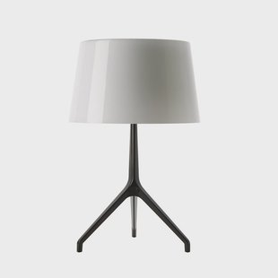 Lumiere XXL Tafellamp Zwart Chroom Wit Foscarini - Woonkamer - Aluminium