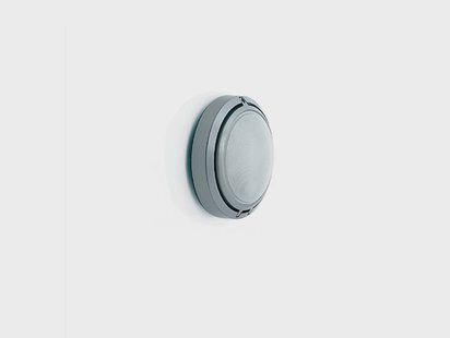 Metropoli 27 buitenwandlamp, aluminium, Ø 27 cm Luceplan - Woonkamer