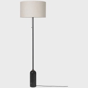 GUBI - Gravity VloerLamp Zwart Marmer/Canvas