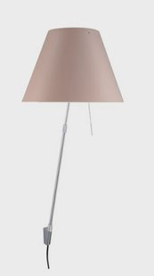 Costanza Wandlamp met Dimmer Alu/Soft Skin Luceplan - Woonkamer - Aluminium