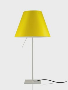 Costanza Tafellamp Alu/Smart Yellow Luceplan - Woonkamer - Aluminium