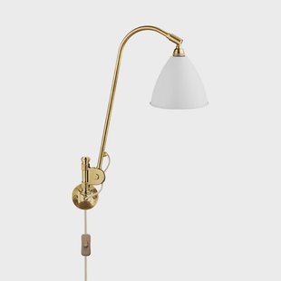 GUBI - Bestlite Bl6 Wandlamp Ø16 Geelkoper/Matte Wit