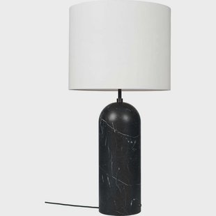 GUBI - Gravity XL Low Vloerlamp Black Marble/White