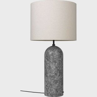 GUBI - Gravity XL Low Vloerlamp Grey Marble/Canvas