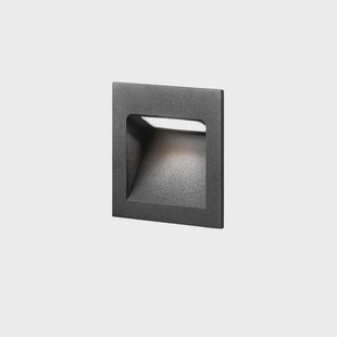 LIGHT-POINT - Deli 1 LED-inbouwwandlamp IP54 3000K zwart