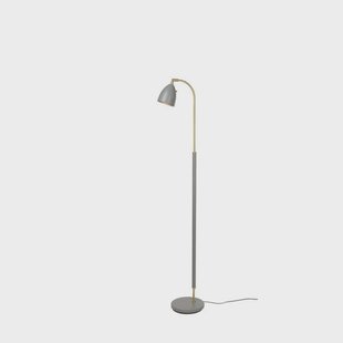 Deluxe Vloerlamp Warm Grijs/Geelkoper LED - Belid - Woonkamer - Metaal