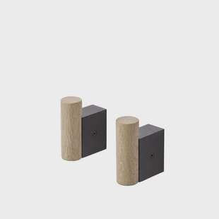 Muuto - Attach Hook Set of 2 Oak/Black