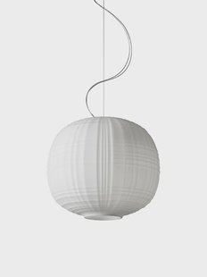 Tartan Hanglamp Wit Foscarini - Woonkamer - Glas