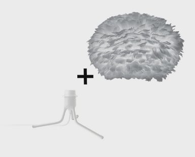 UMAGE - Eos Vloerlamp Large w/Mini Fod Grijs/Wit