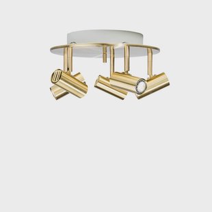 Belid - Cato 5-spot Plafondlamp Gepolijst Geelkoper