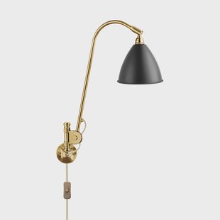 GUBI - Bestlite Bl6 Wandlamp Ø16 Geelkoper/Zwart